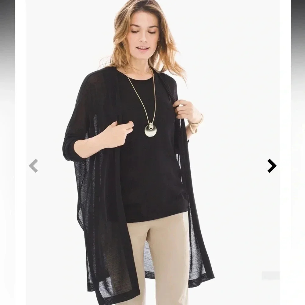 Chicos black the convertible cardigan wrap